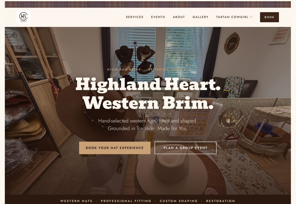 Introducing the Highland Brims by Tartan Cowgirl Website!