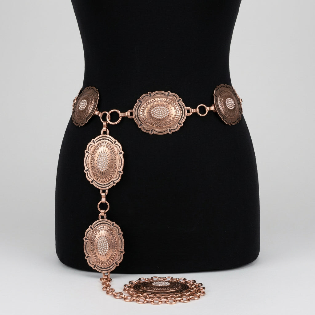 Rhinestone Concho Belt