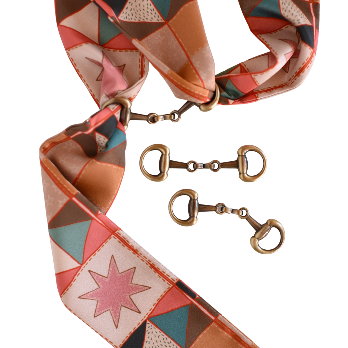 Snaffle Bit Twilly Scarf Slide in “Antique Bronze”