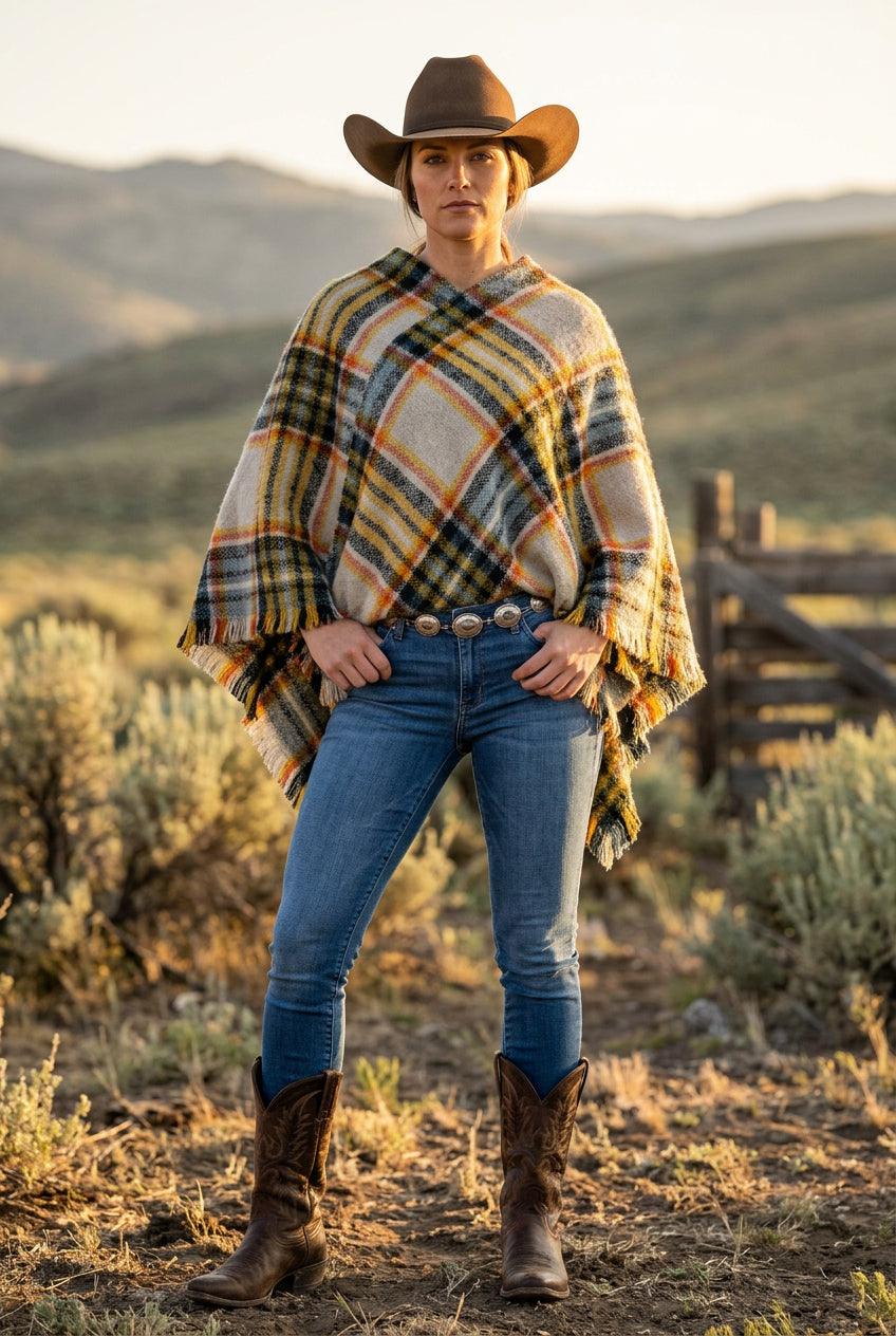 Plaid Poncho
