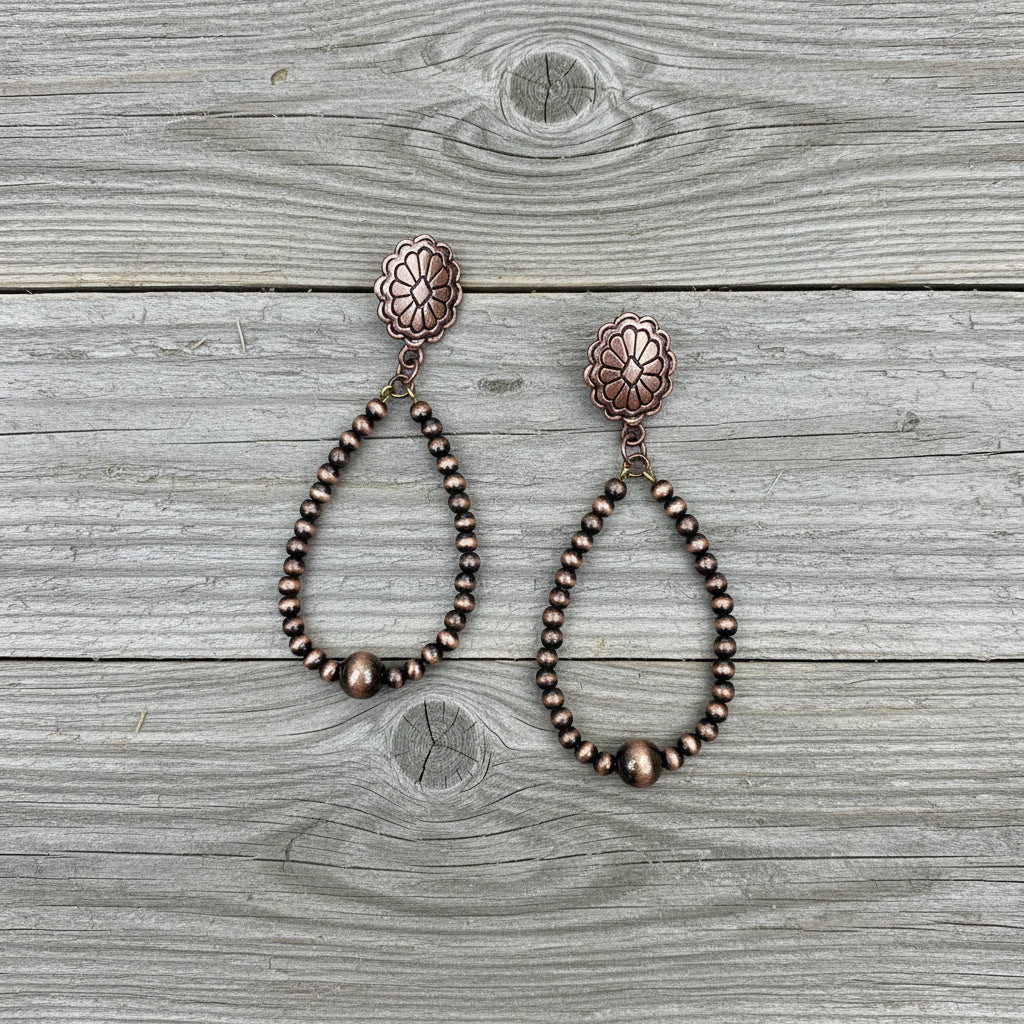 Teardrop Concho Earrings