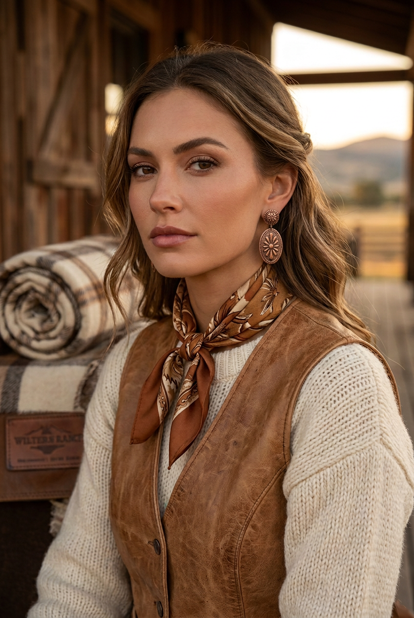 Double Concho Earrings
