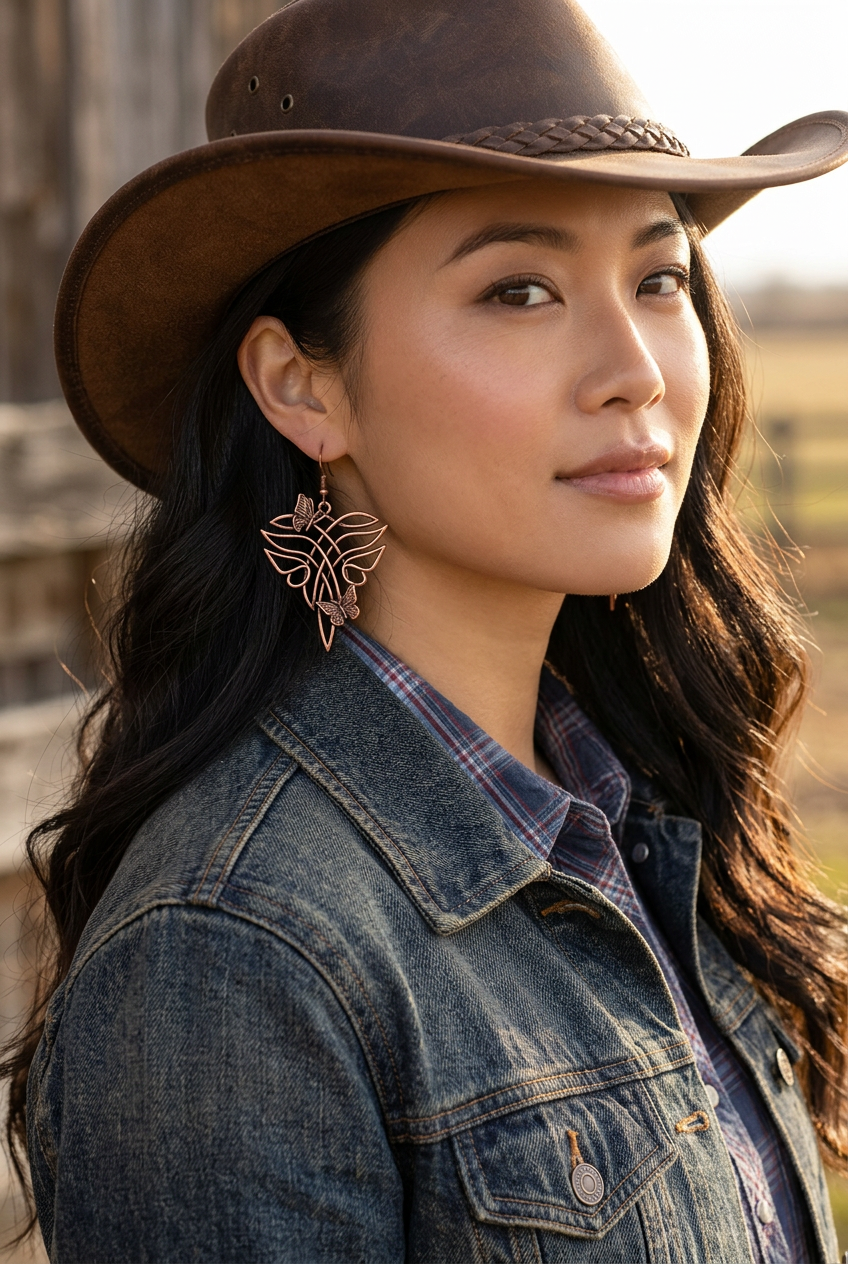 Butterfly Boot Stitch Earrings