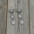 Trio Flower Concho Earrings