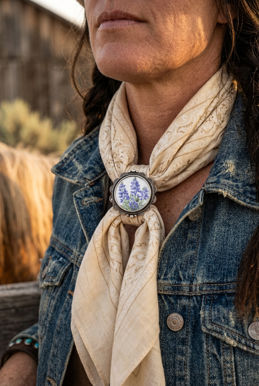 Blue Bonnet Concho Ring