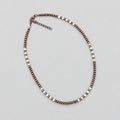 Dainty Stone and Pearl Copper Necklace