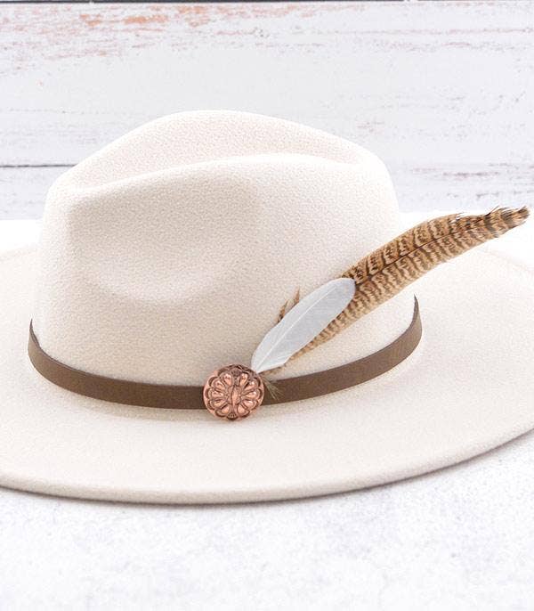 Concho Feather Hat Pin