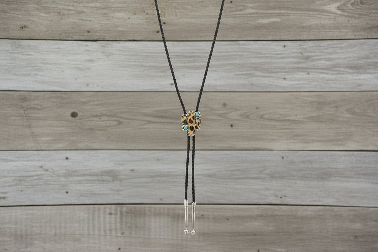 Cheetah Cactus Bolo