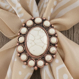 Stone Concho Scarf Slide