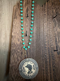 Tartan Cowgirl Beaded Necklace