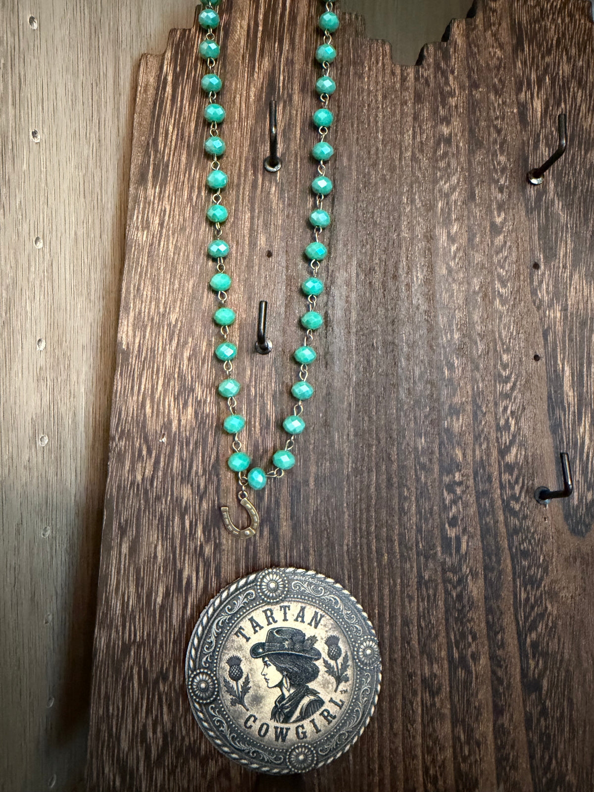 Tartan Cowgirl Beaded Necklace
