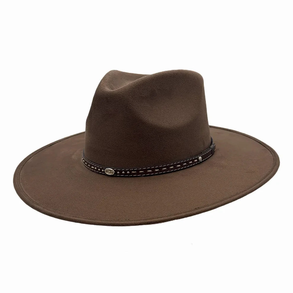 Faux Suede Rancher Fedora