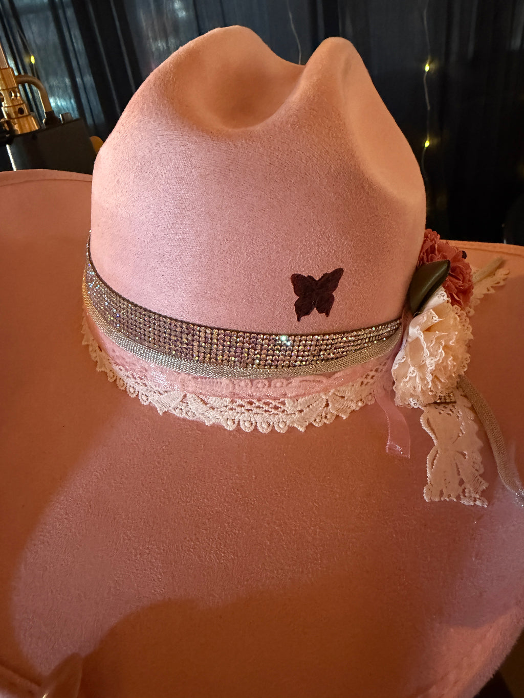 Butterfly Whispers Suede Cowgirl Hat