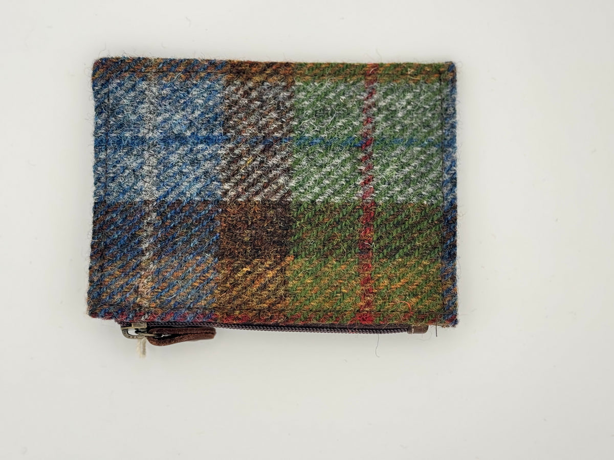 Tartan or Tweed Concho Wallet with Genuine Leather