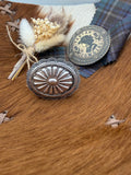 Oval Concho Flower Slide