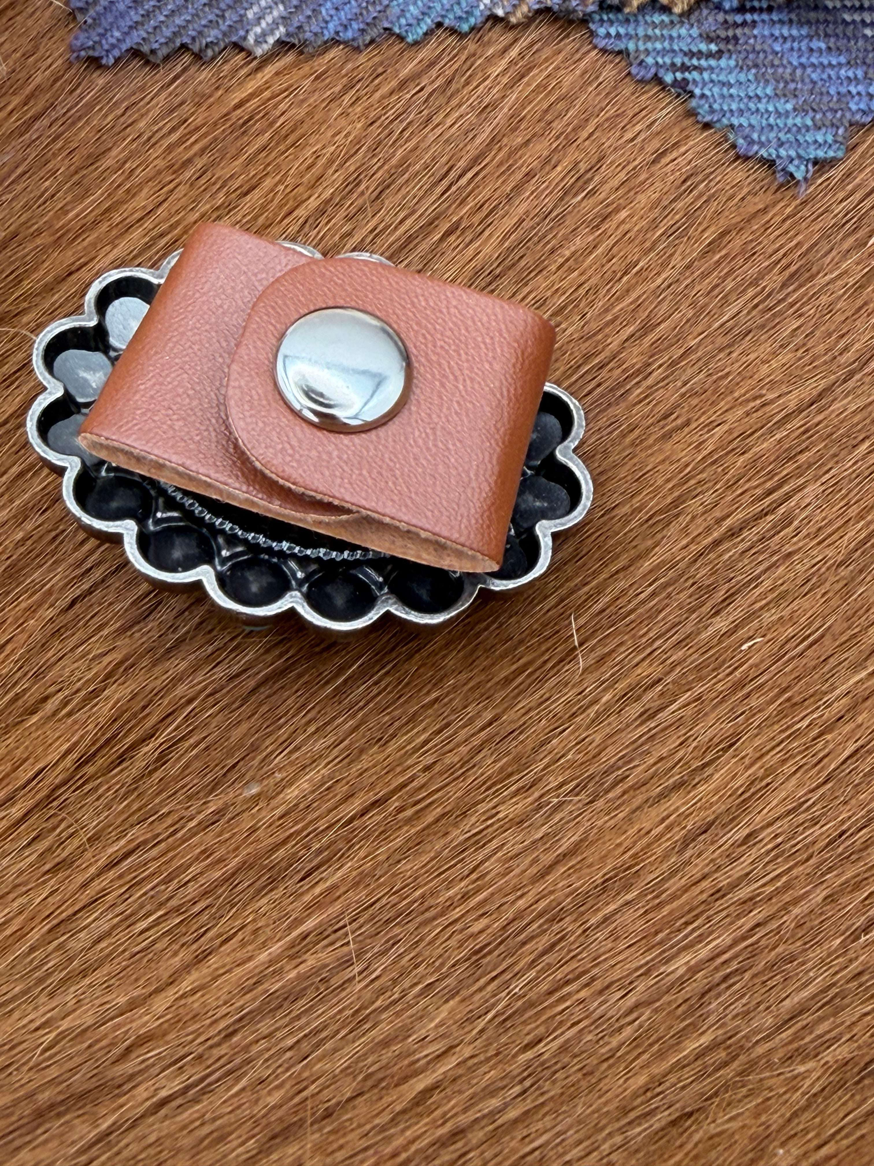 Blue Concho Flower Slide