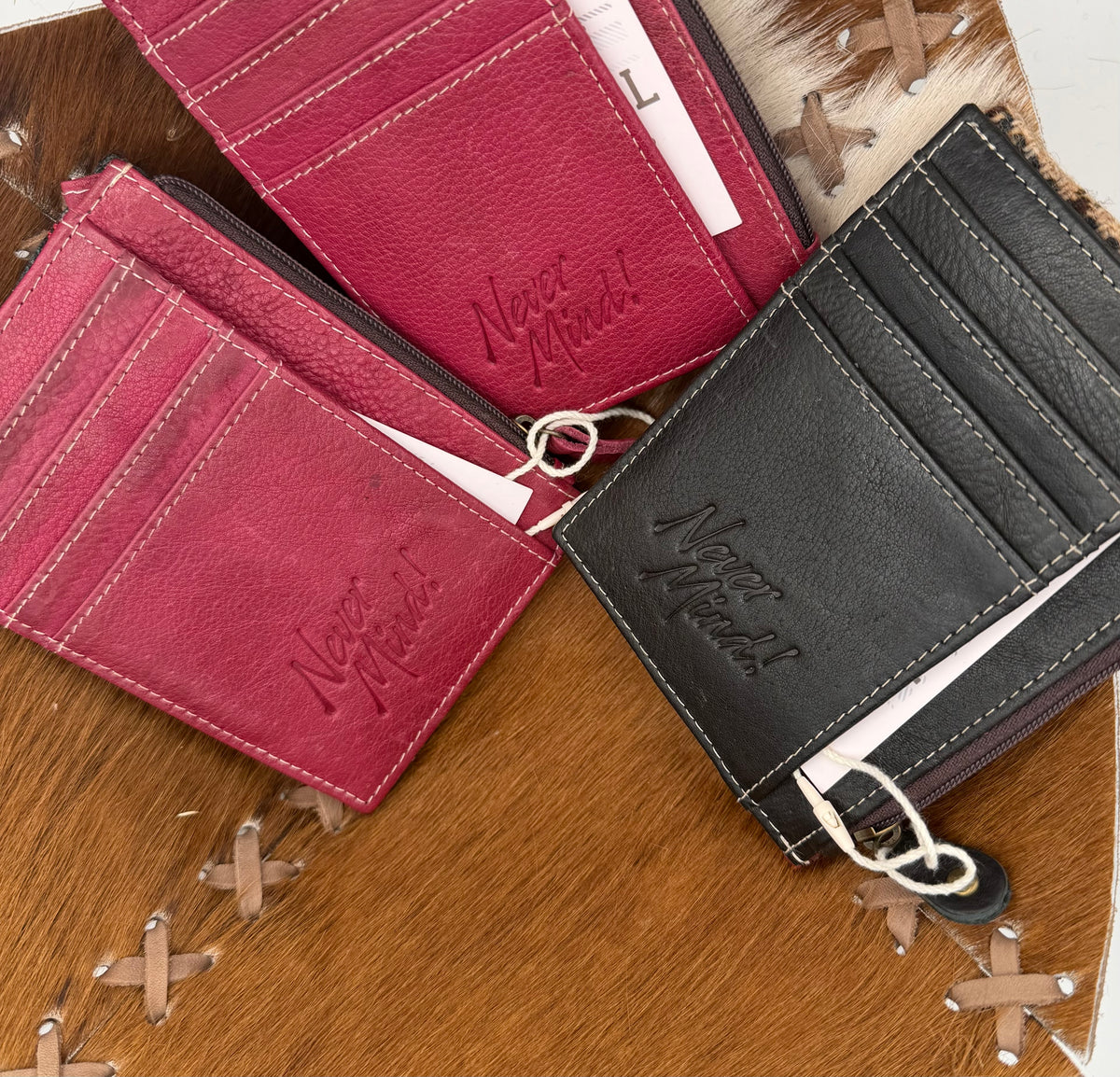 Tartan or Tweed Concho Wallet with Genuine Leather