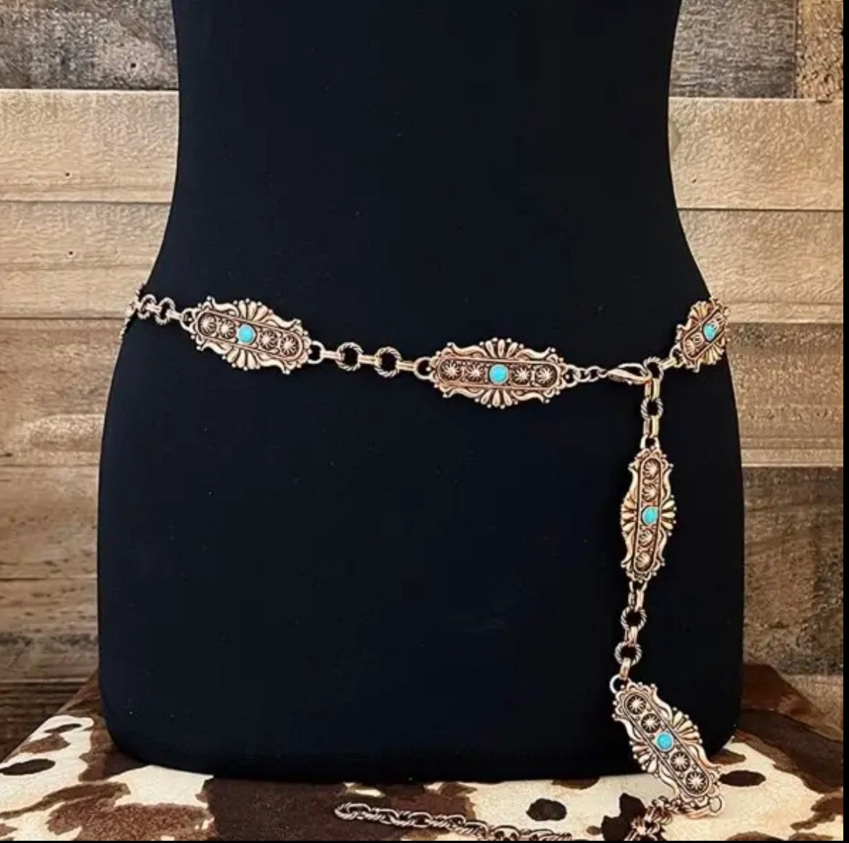 Copper & Turquoise Concho Belt