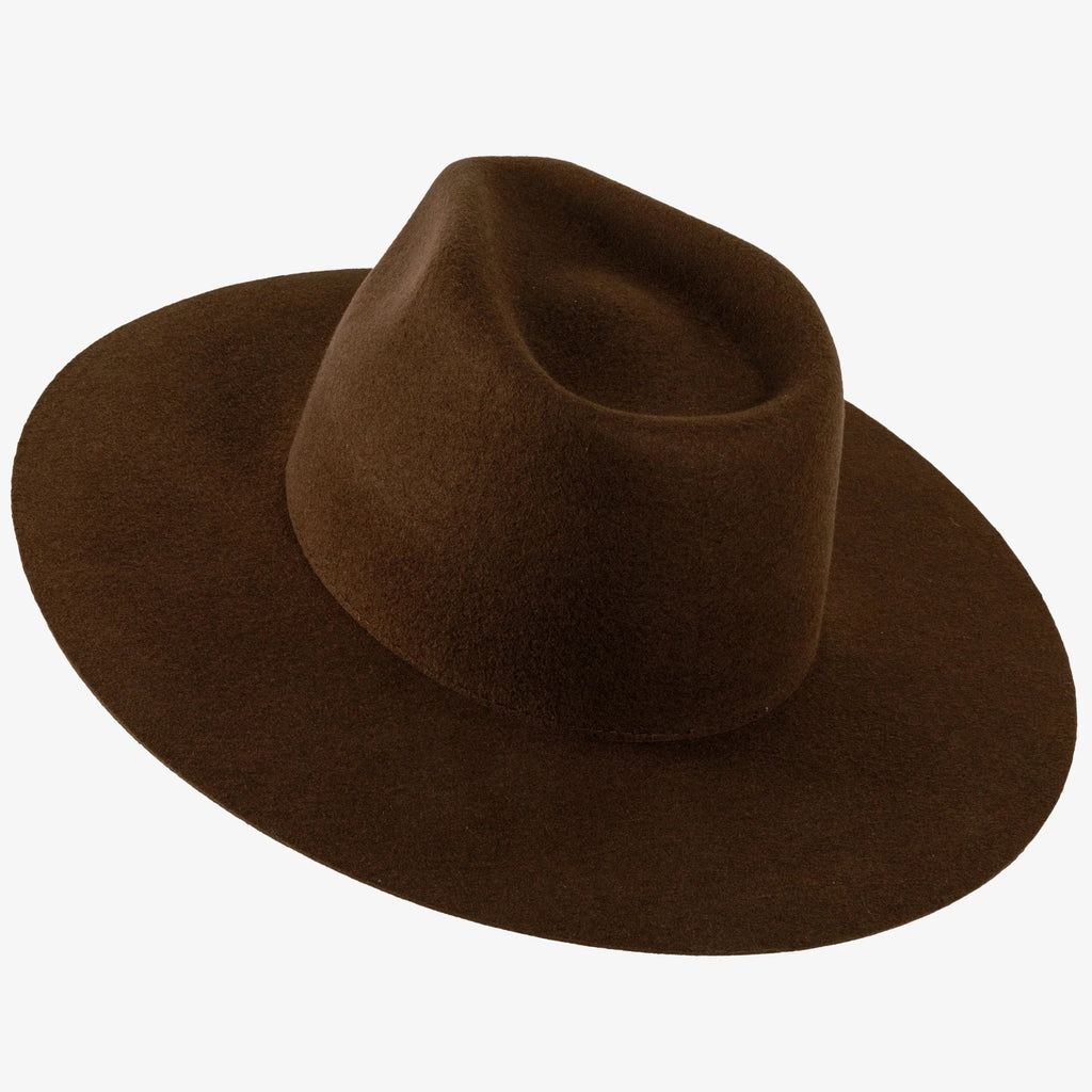 Wide Brim Fedora Rancher (100% Wool)