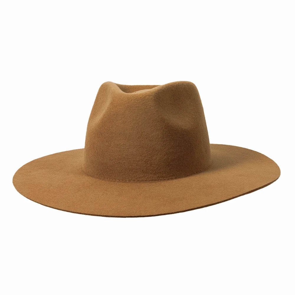 Wide Brim Fedora Rancher (100% Wool)