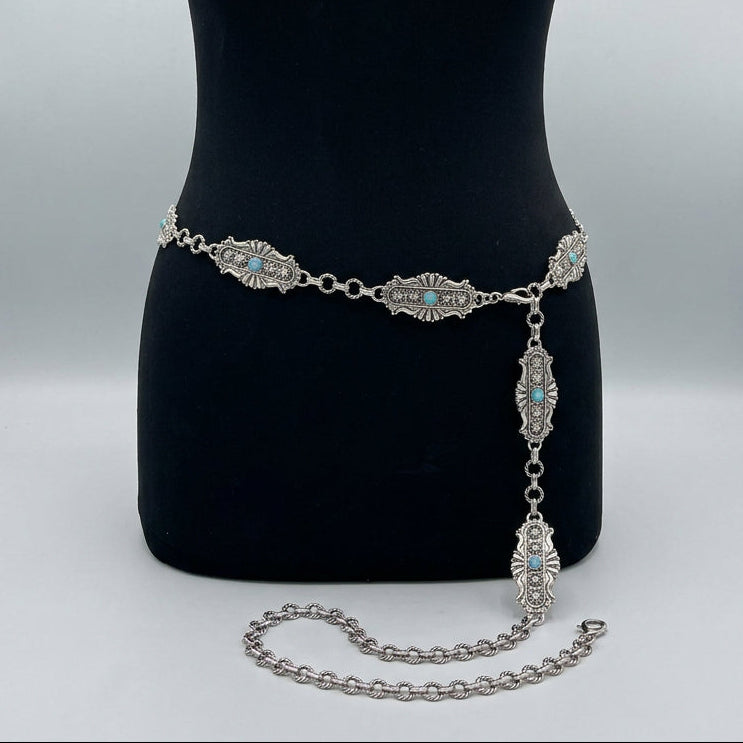 Copper & Turquoise Concho Belt
