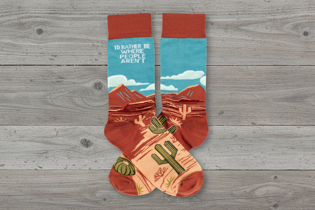 "I'd Rather Be Where People Aren't" Socks