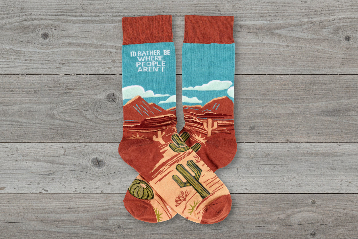 "I'd Rather Be Where People Aren't" Socks