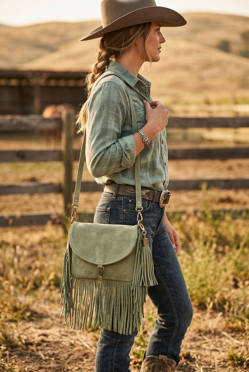Fringed Crossbody Bag