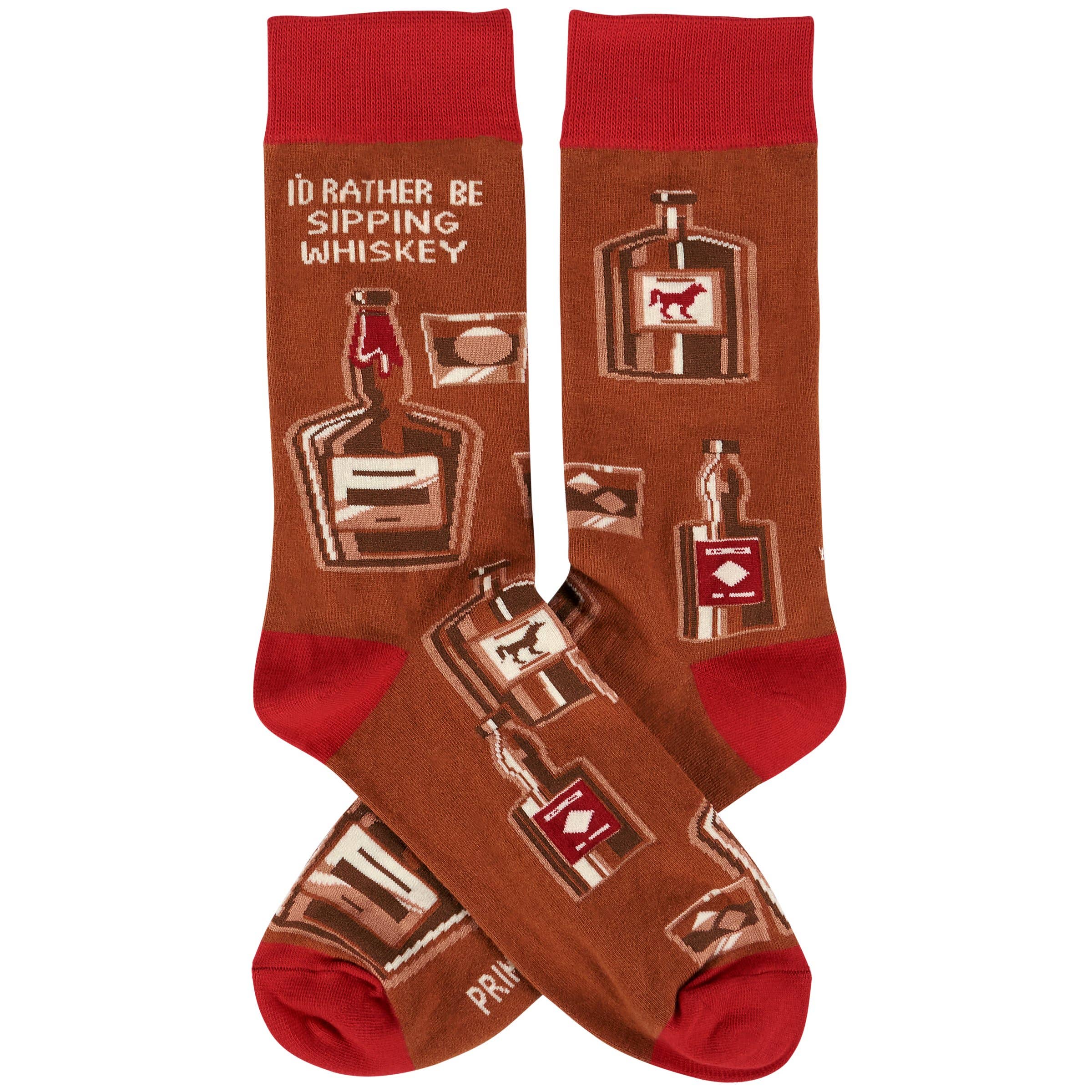 "I'd Rather Be Sipping Whiskey" Socks